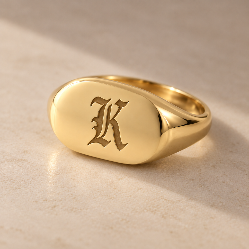 Cartouche Signet Ring ⬩ Olde English