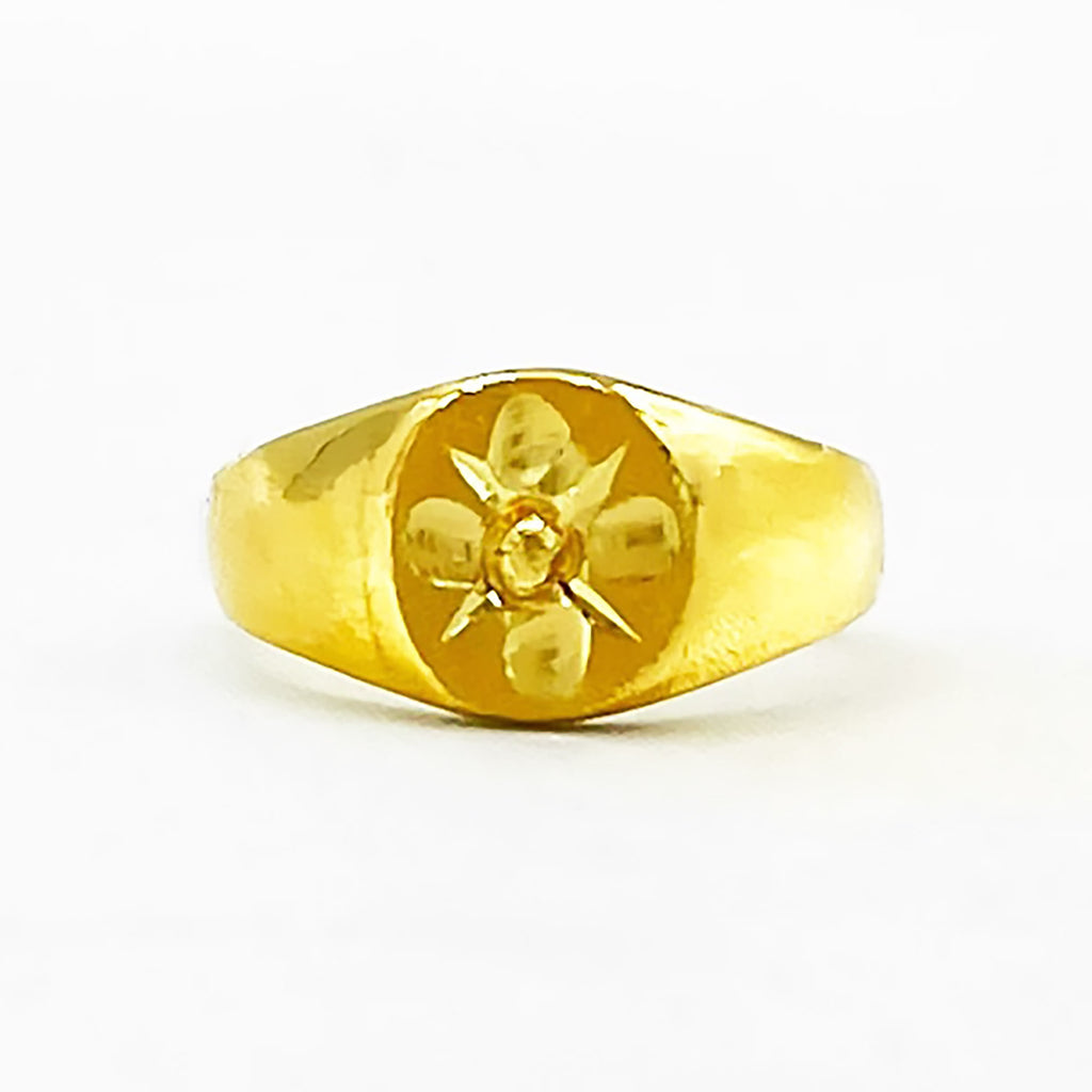 24K Gold Signet Ring (돌 반지)