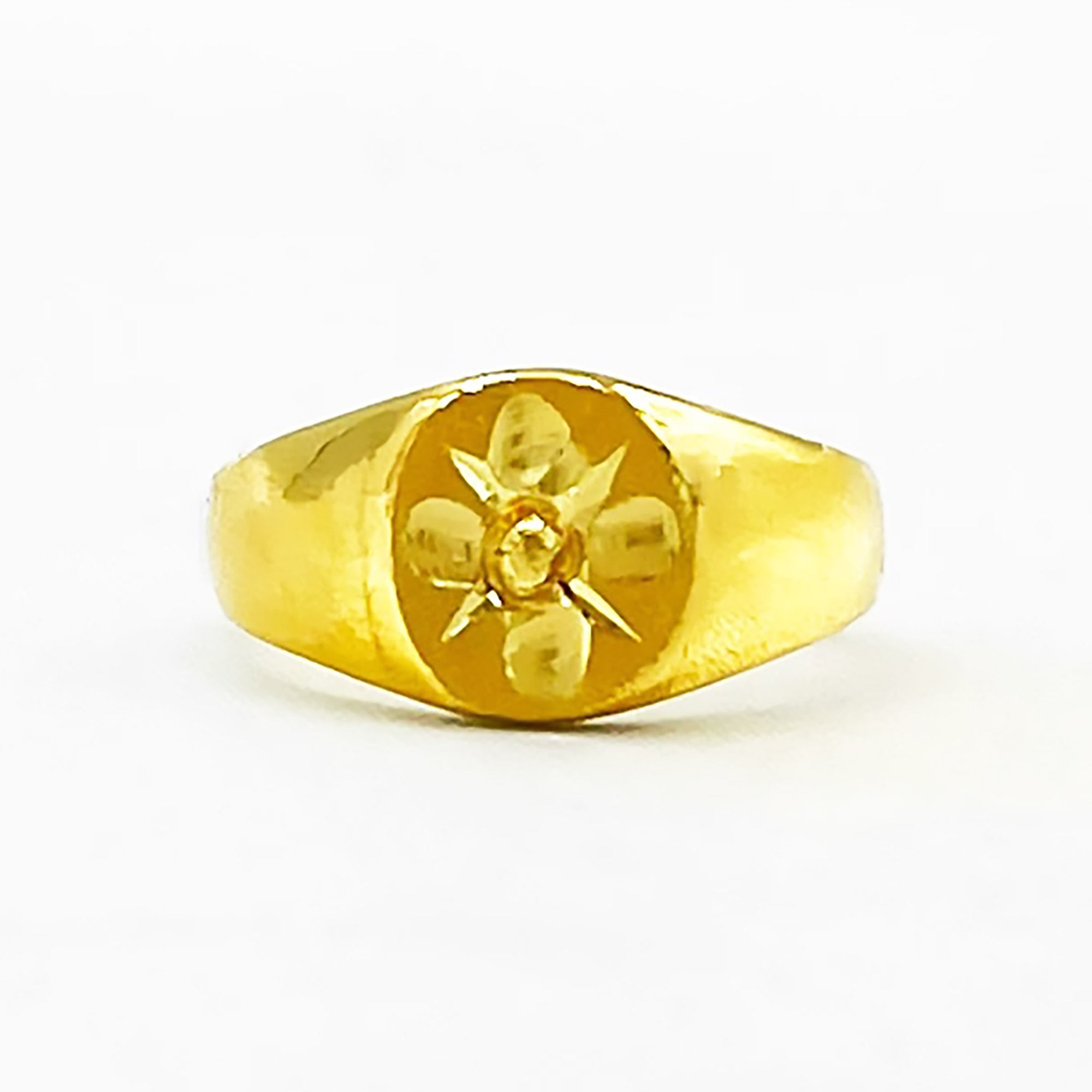 24K Gold Signet Ring (돌 반지)