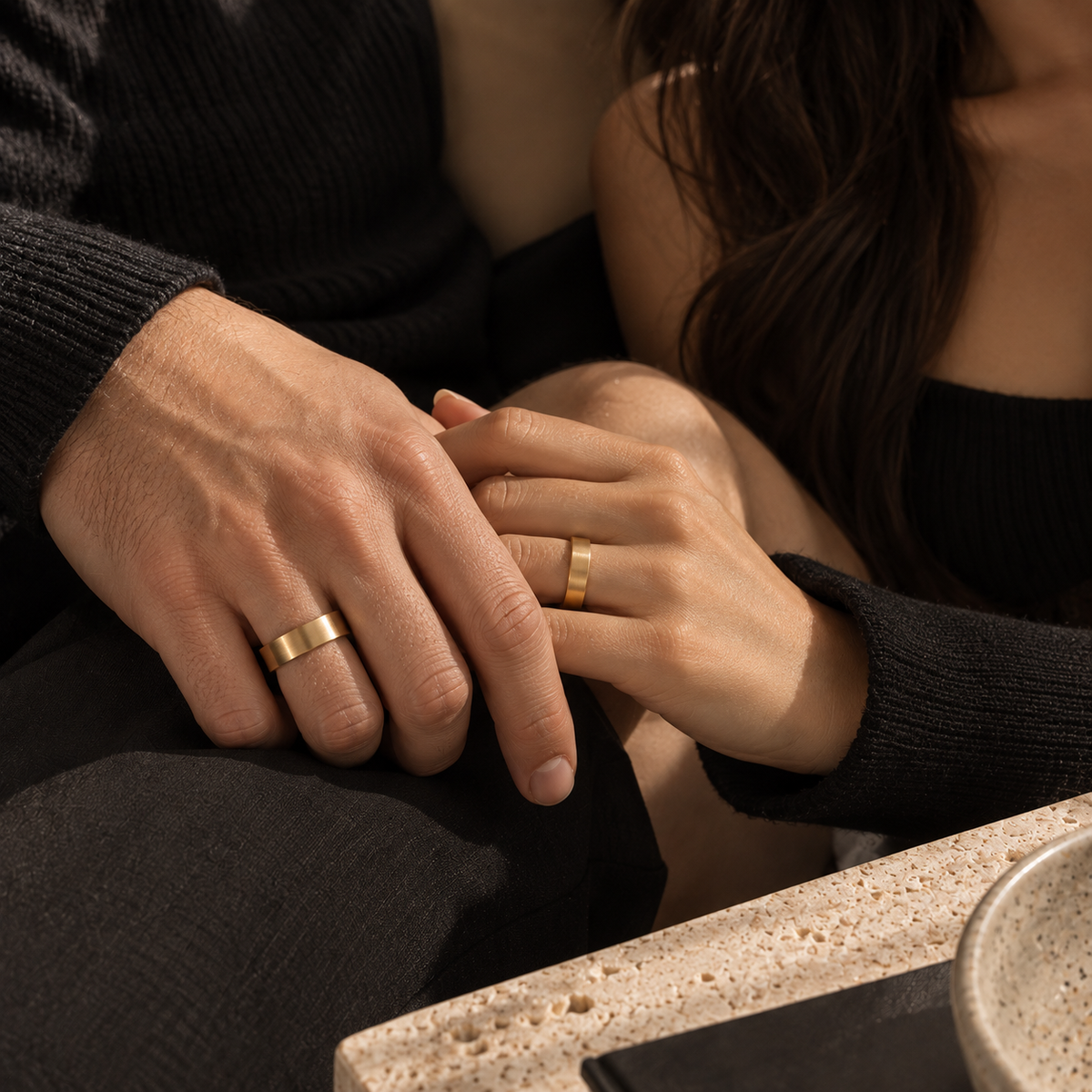 Classic Tungsten Band ⬩ Matte Gold