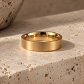 Classic Tungsten Band ⬩ Matte Gold