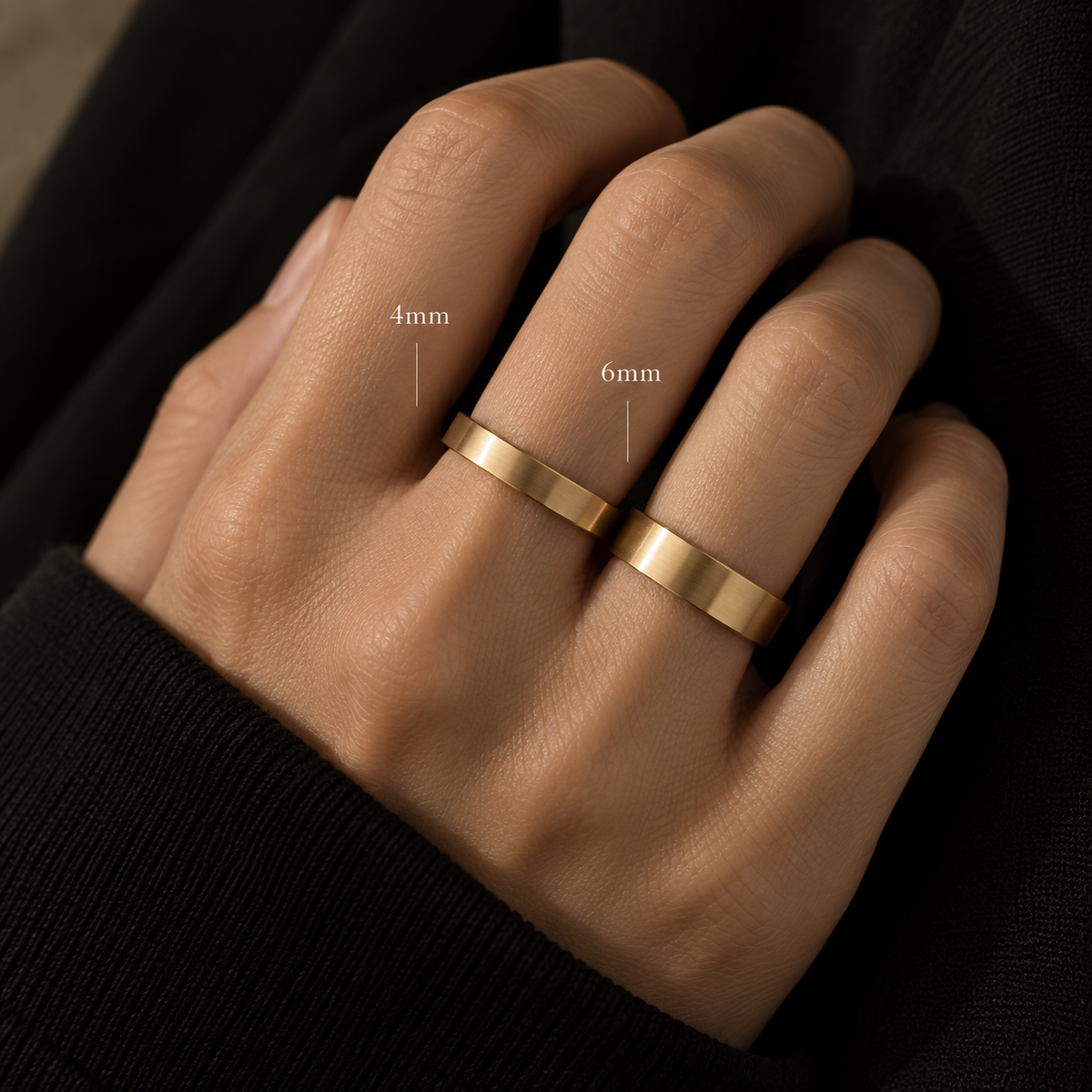 Classic Tungsten Band ⬩ Matte Gold