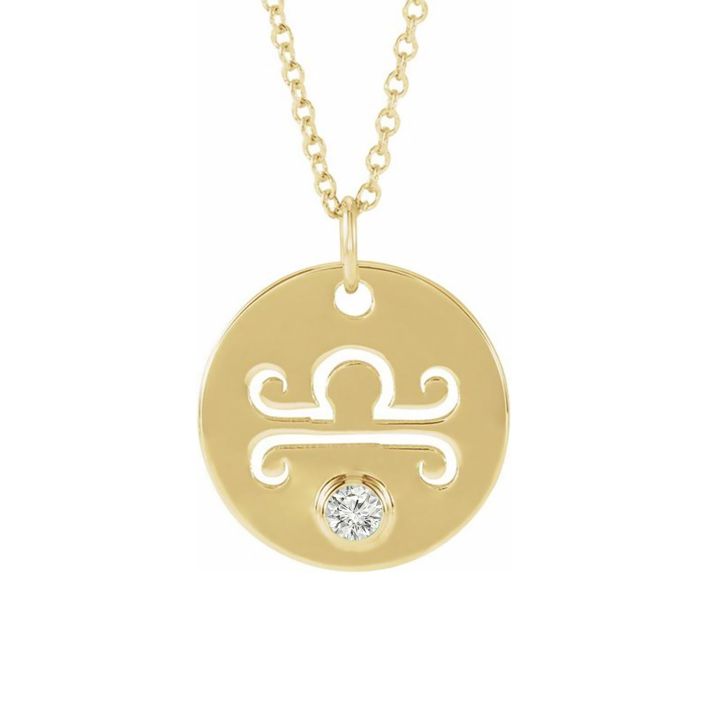 SECTURA GEMMA ♦ LIBRA Zodiac Necklace with Gemstone