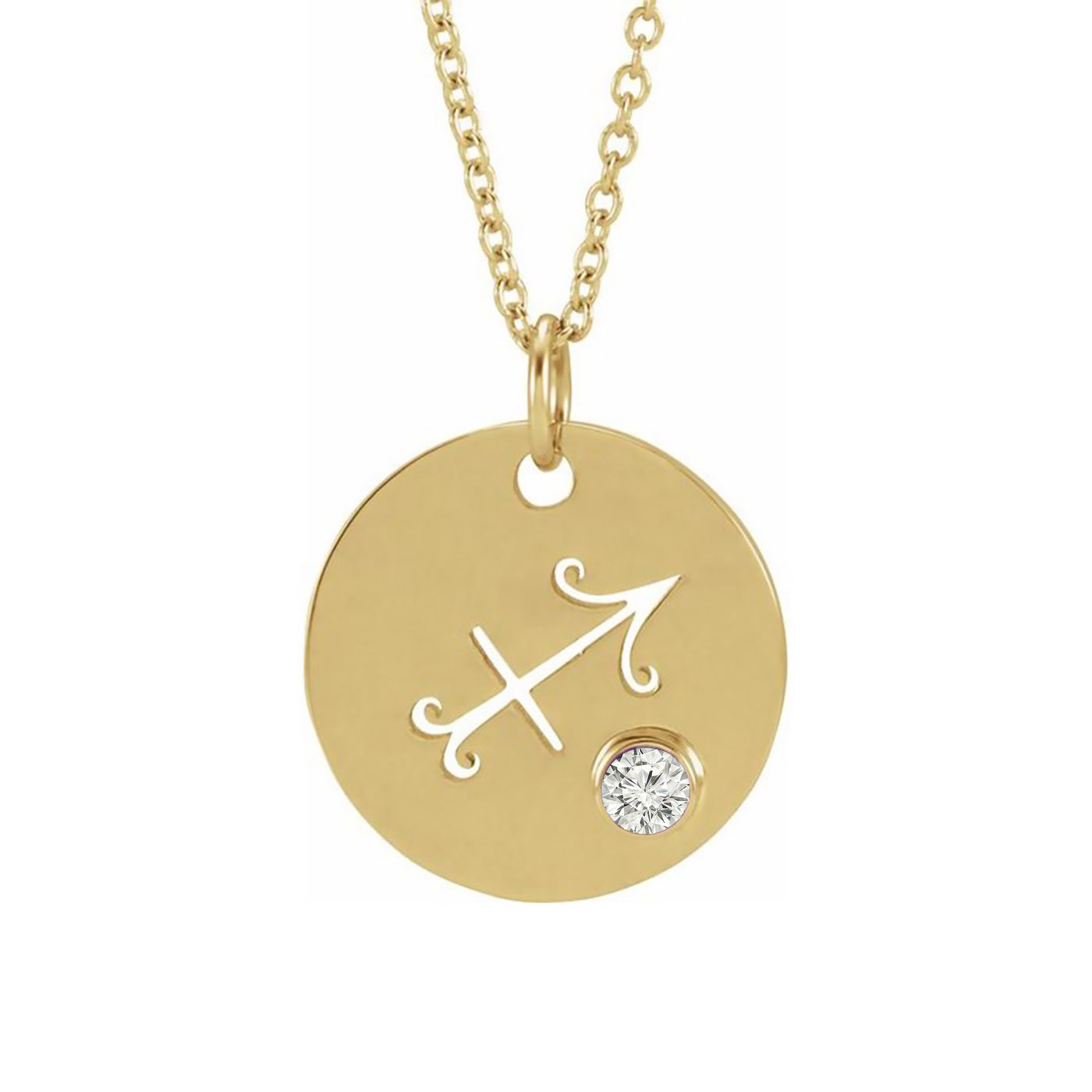 SECTURA GEMMA ♦ SAGITTARIUS Zodiac Necklace with Gemstone