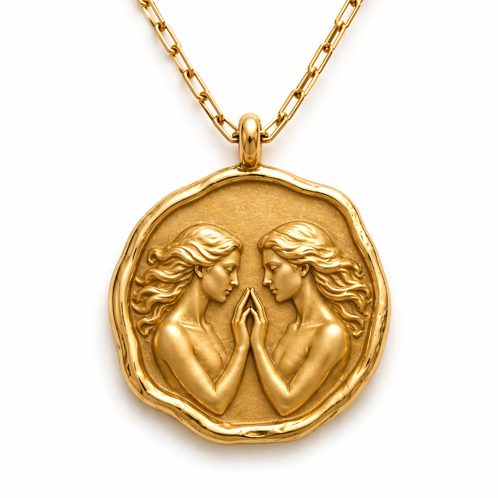 GEMINI ⟡ Vintage Zodiac Coin Medallion