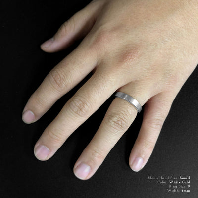 Classic Tungsten Band Ring in Matte White Gold (Complimentary Engraving)