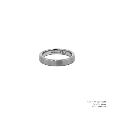 Classic Tungsten Band Ring in Matte White Gold (Complimentary Engraving)