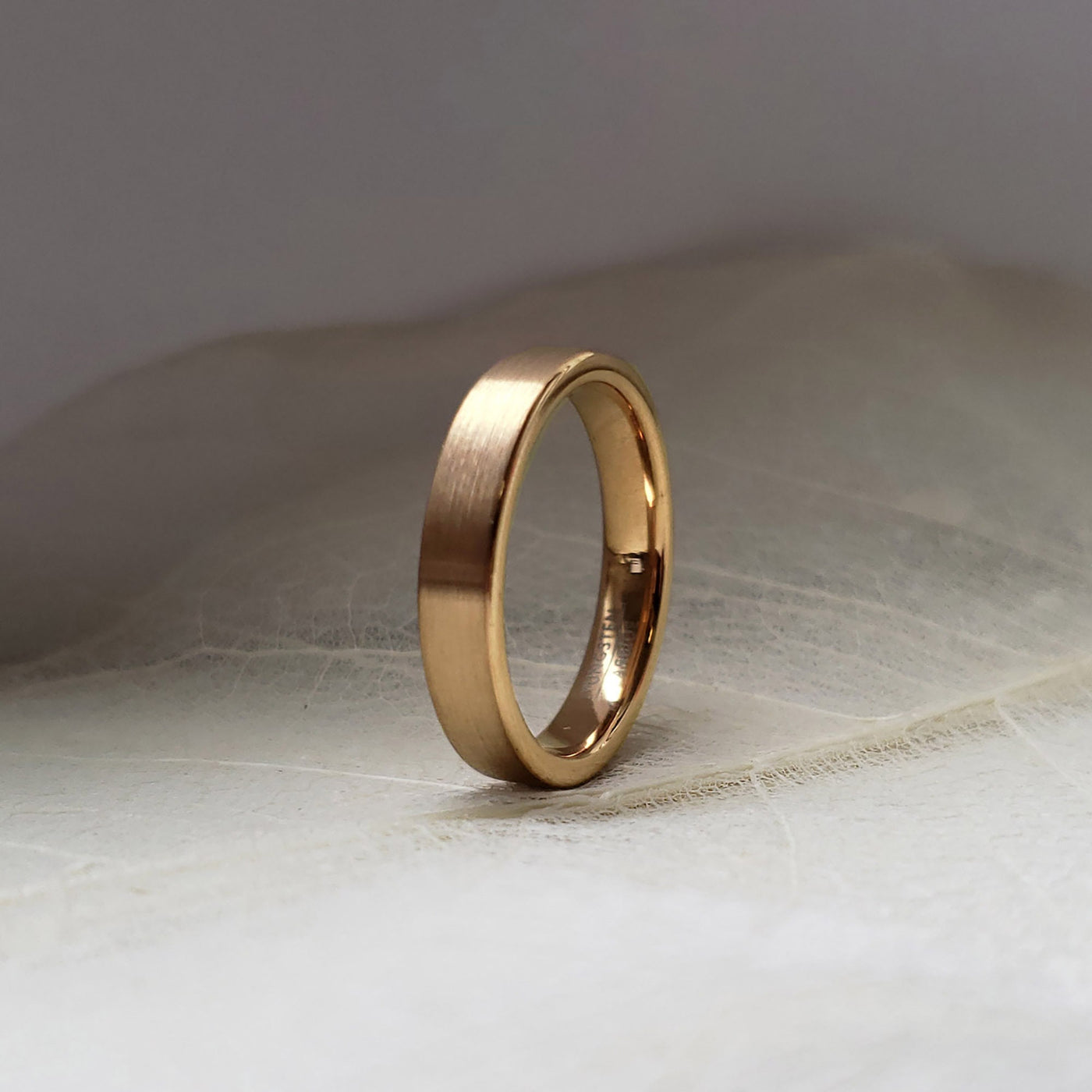 Classic Tungsten Band Ring in Matte Gold (Complimentary Engraving)