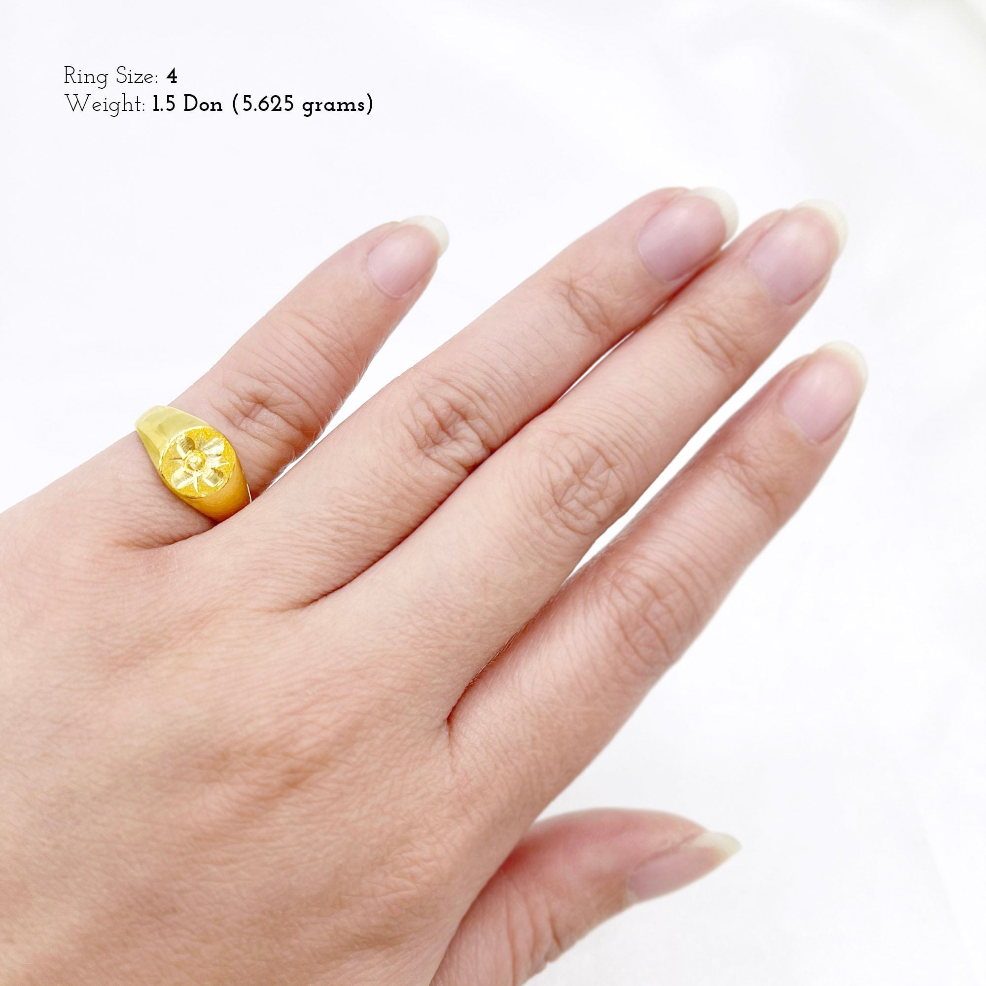 24K Gold Signet Ring (돌 반지)
