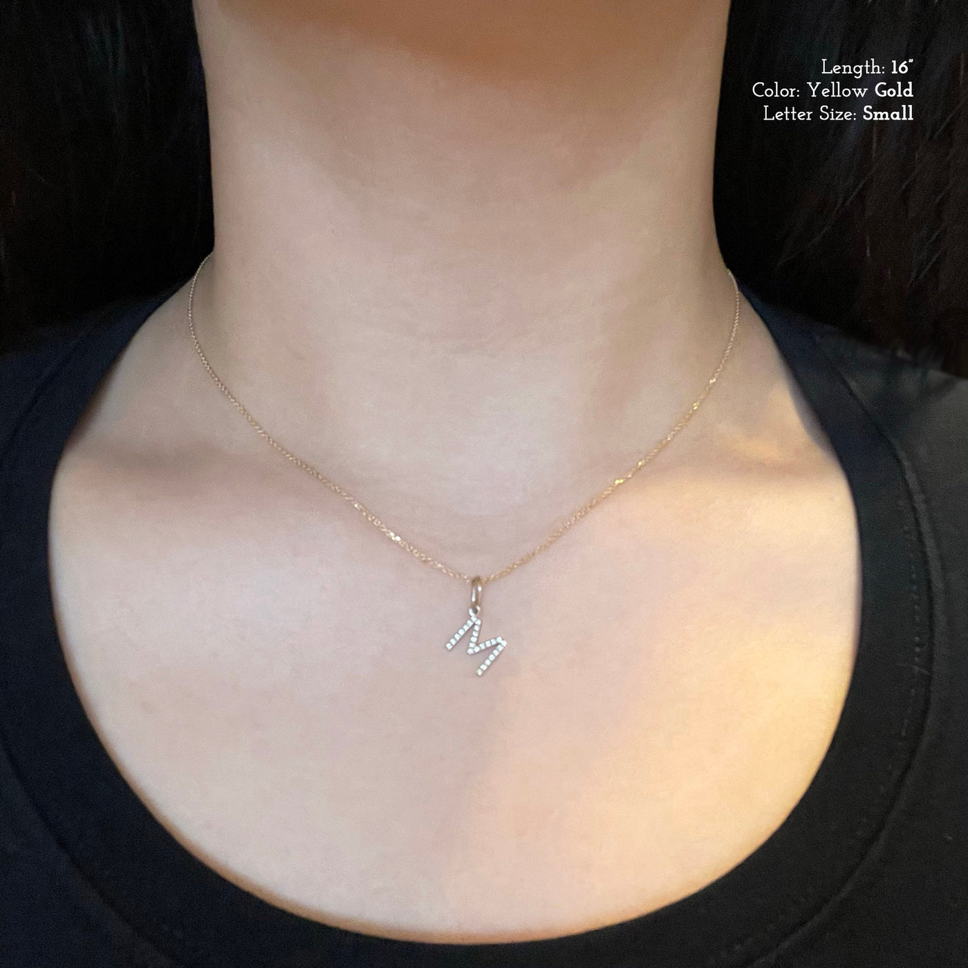 Small Diamond Initial Pendant