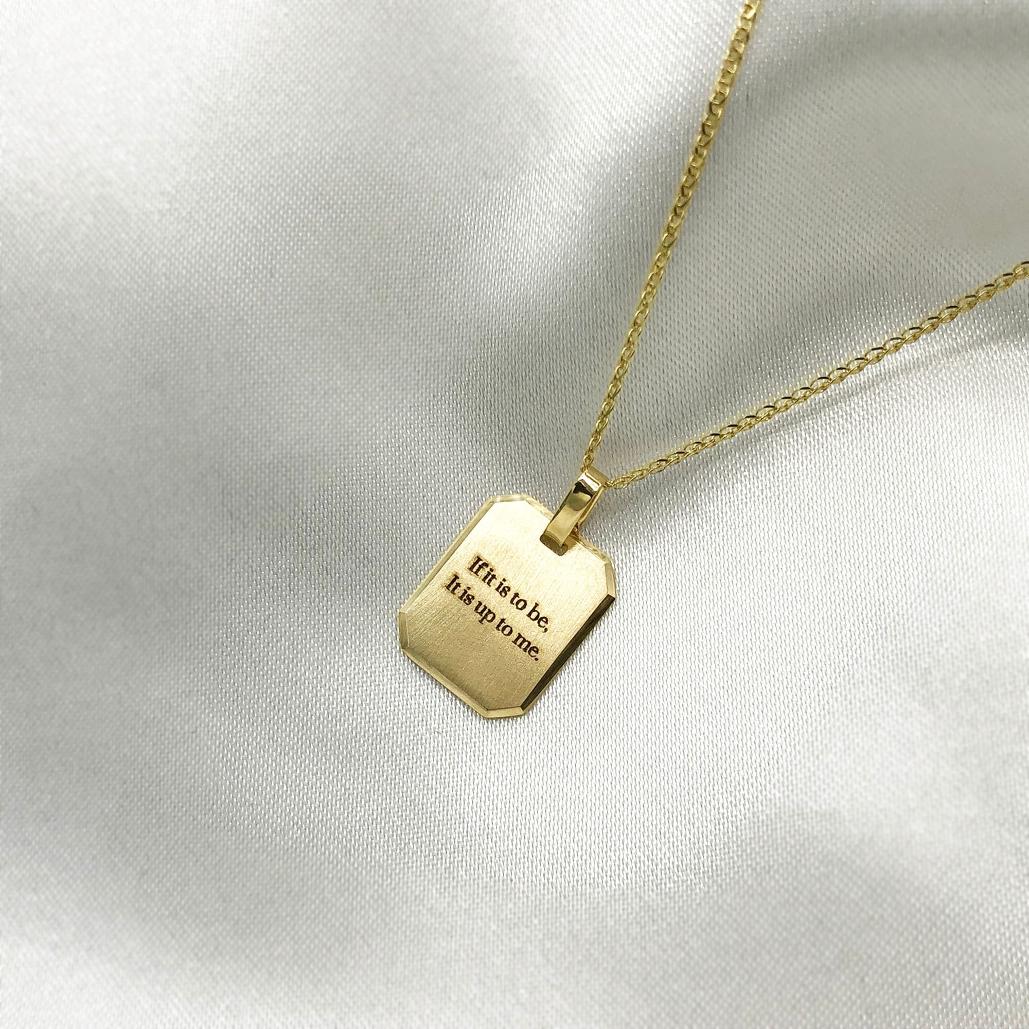 Octagon Pendant Necklace (Complimentary Engraving) • Engravable Pendant • Octagon Medallion • Octagon Talisman