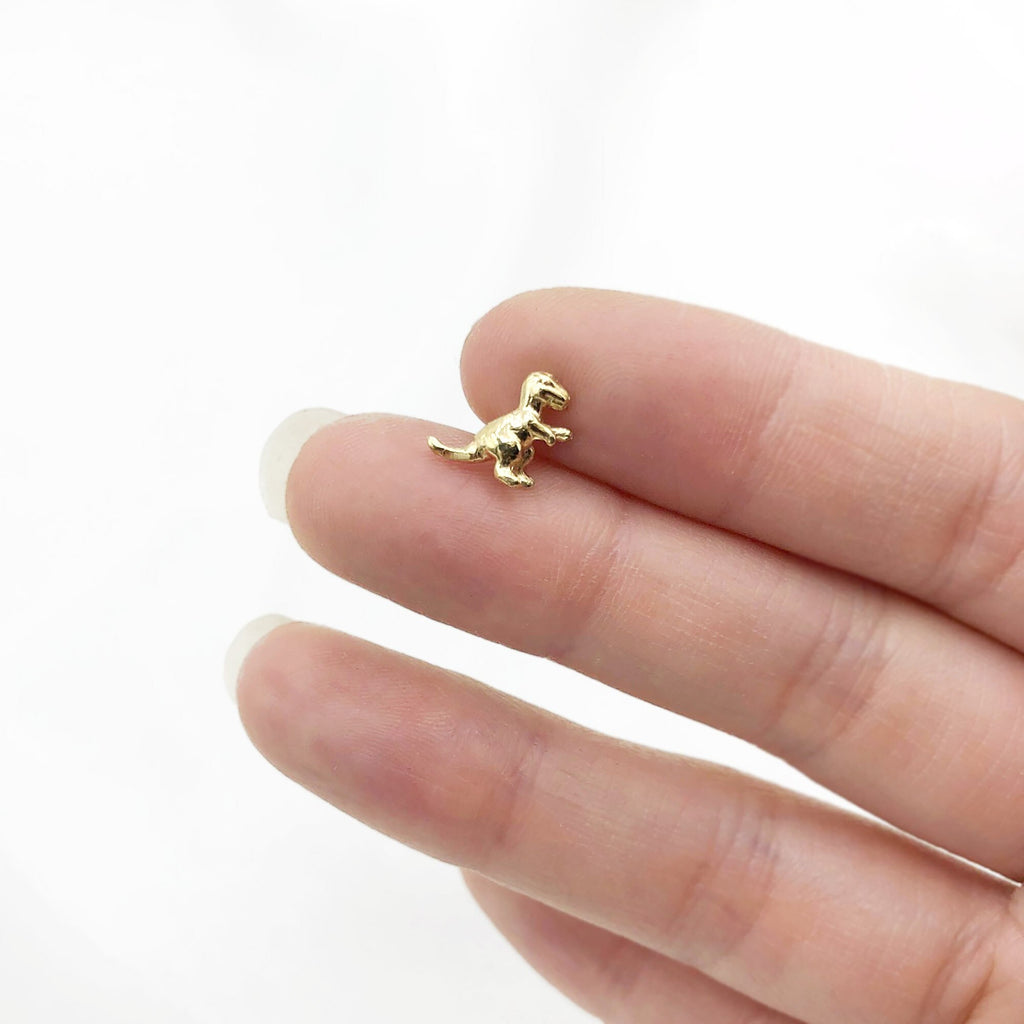 3D Dinosaur (T-Rex) Stud Earrings