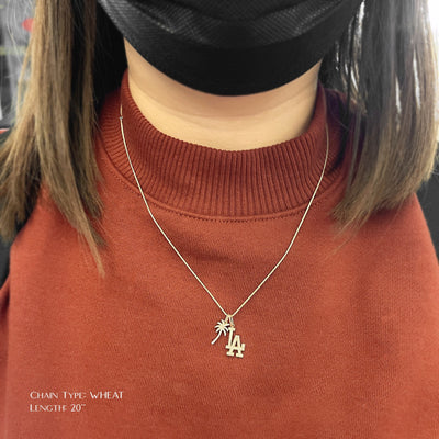 Medium LA & Palm Tree Necklace