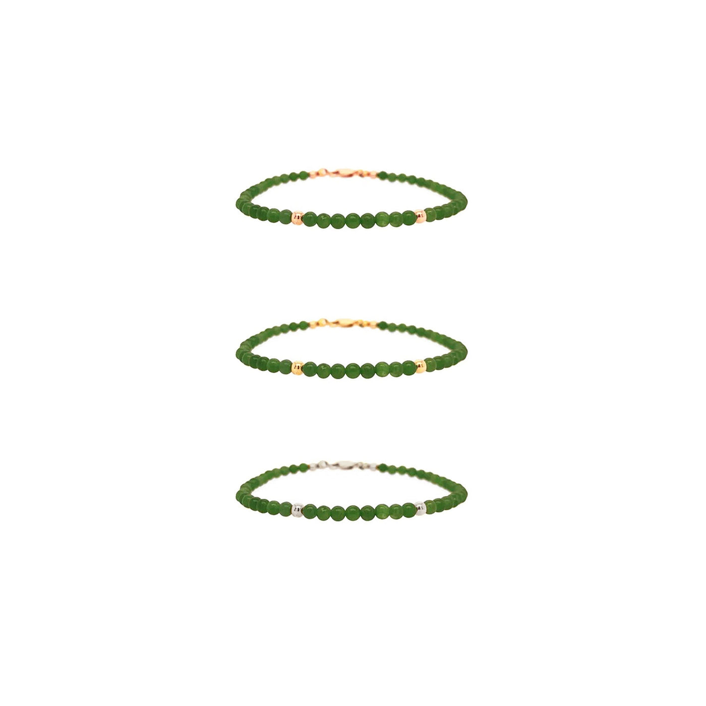 Jade & 14K Solid Gold "Good Luck" Bracelet