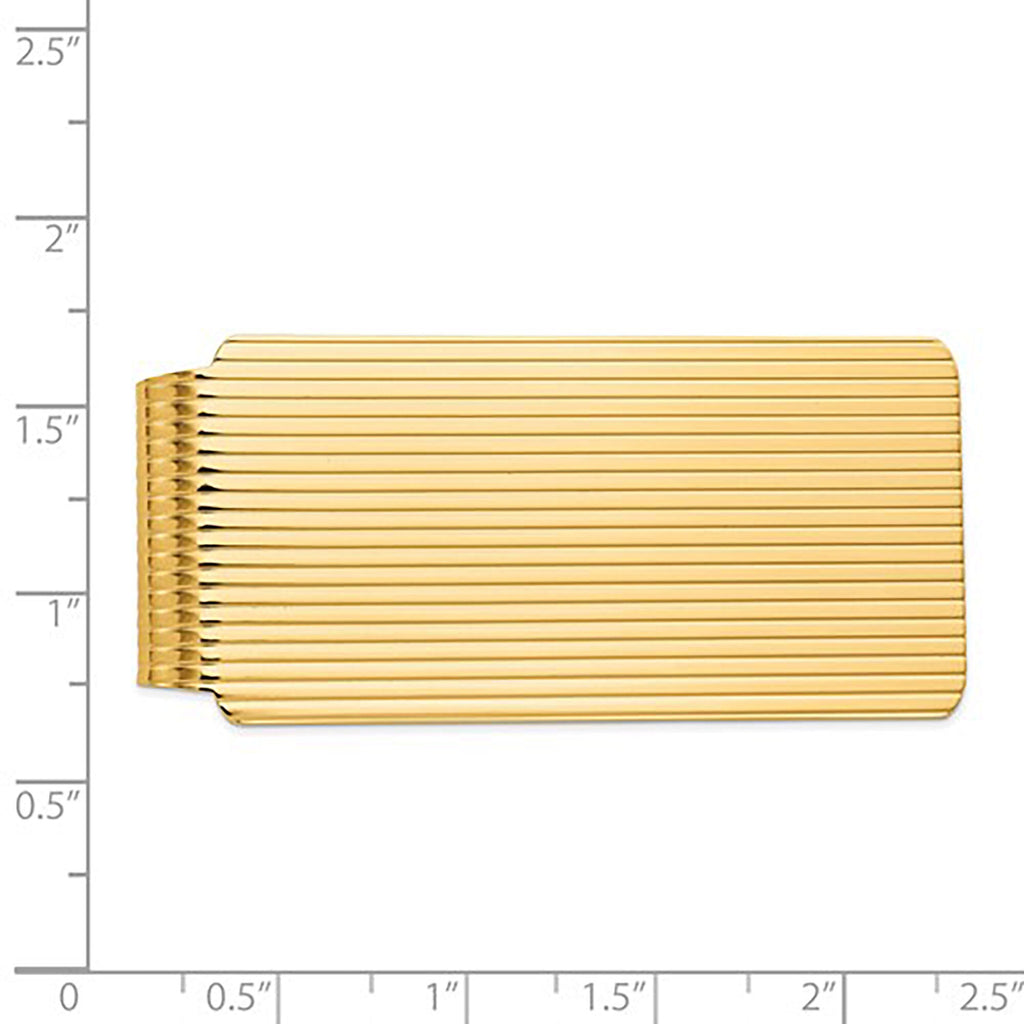 Textured Money Clip in 14K Solid Gold