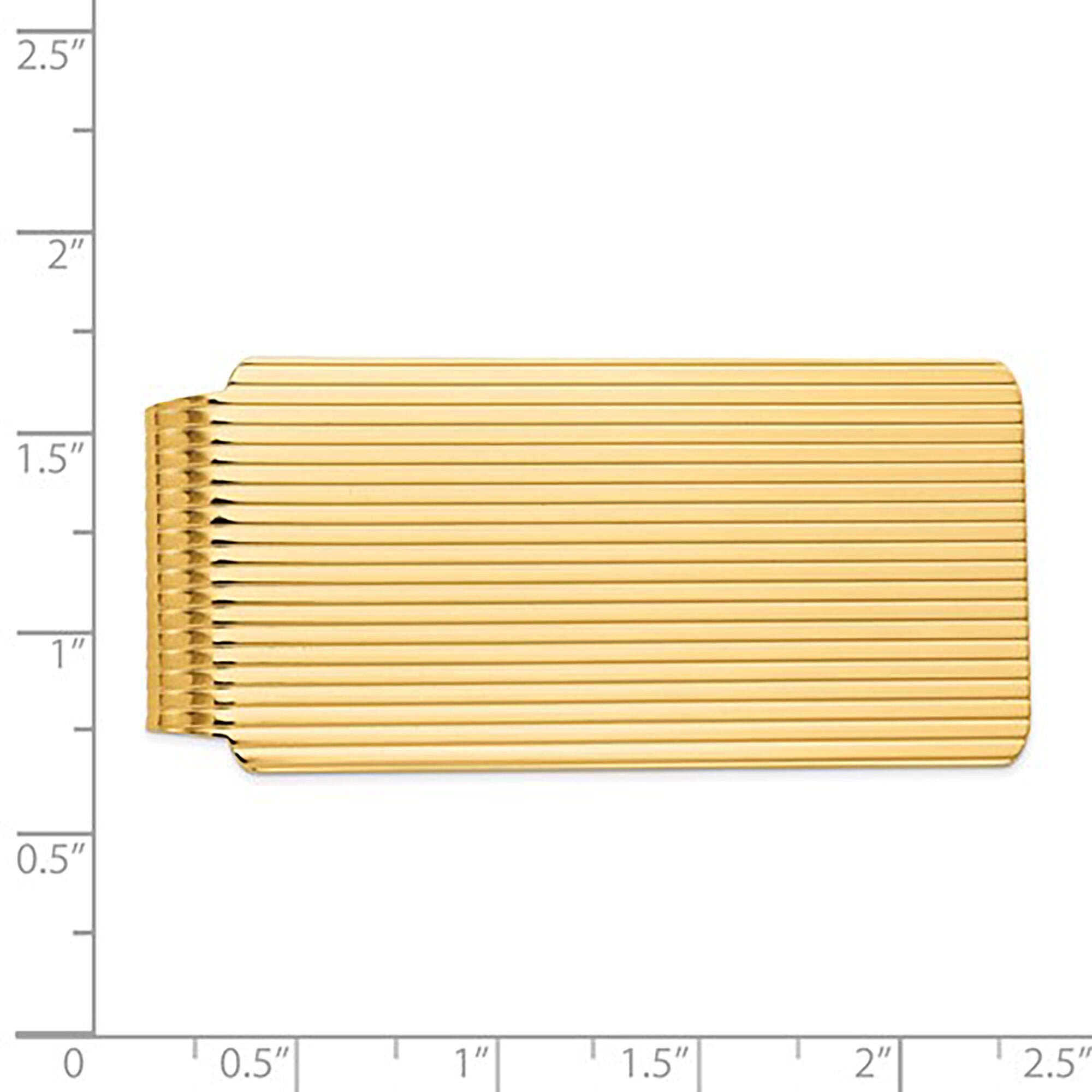 Textured Money Clip in 14K Solid Gold