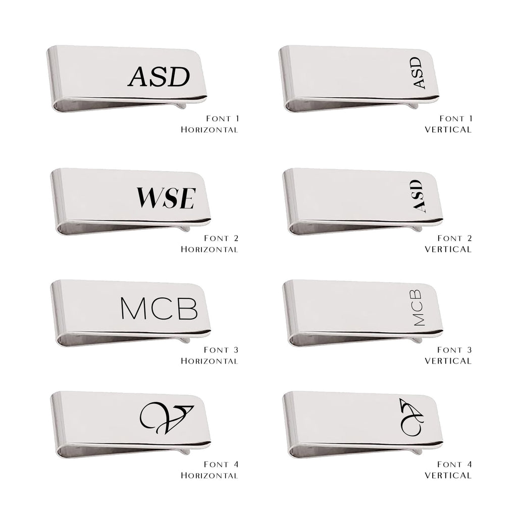 Wide Sterling Silver Engravable Money Clip (Complimentary Engraving)