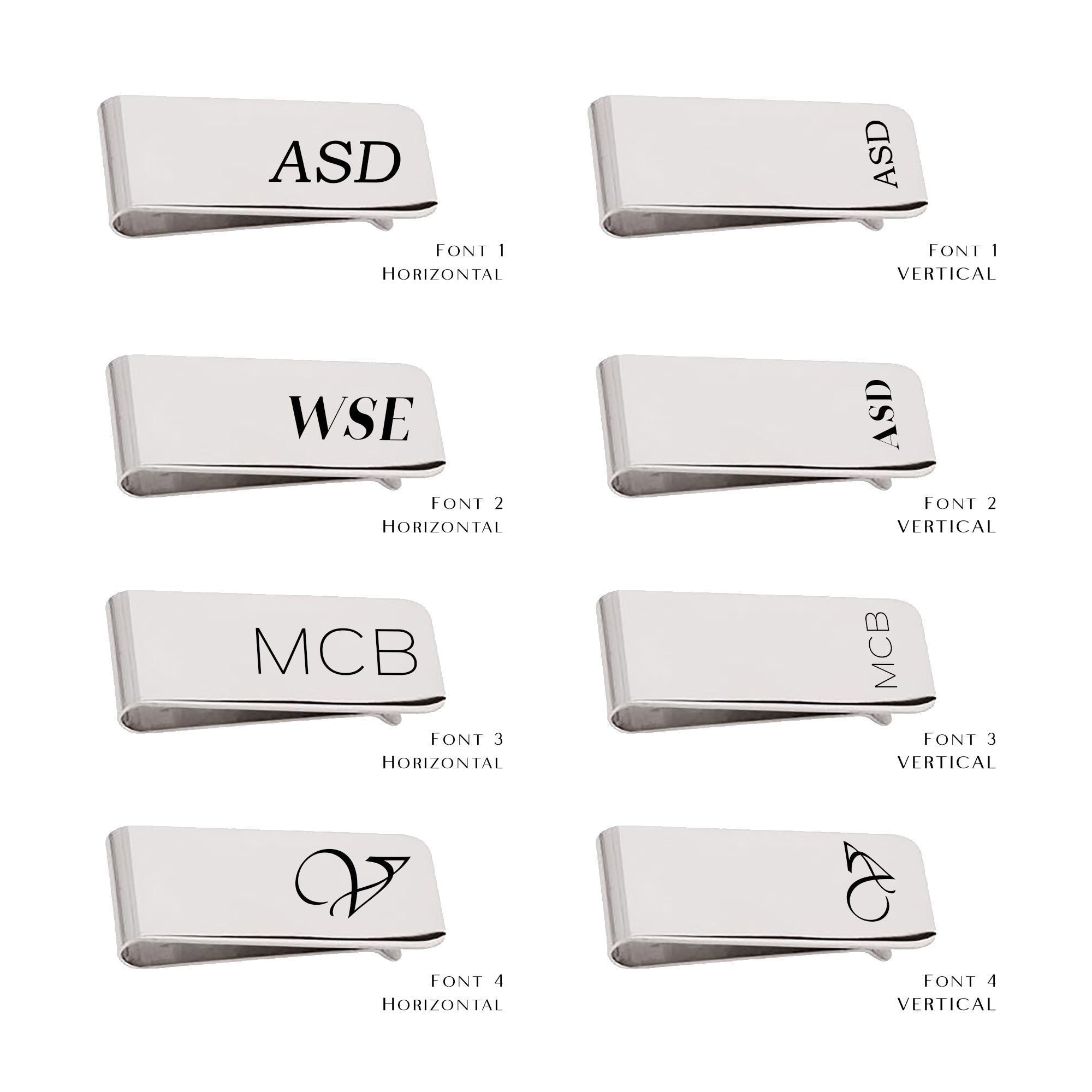 Wide Sterling Silver Engravable Money Clip (Complimentary Engraving)