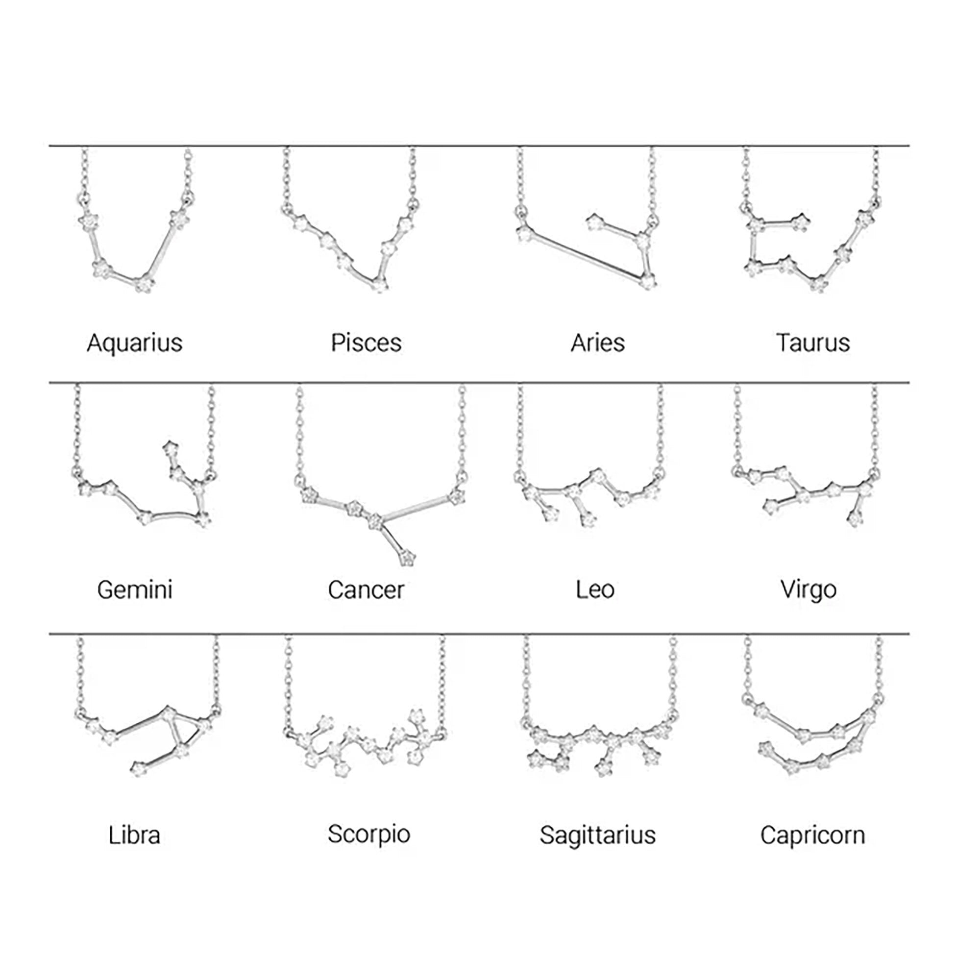 Scorpio Prong-Set Constellation Necklace
