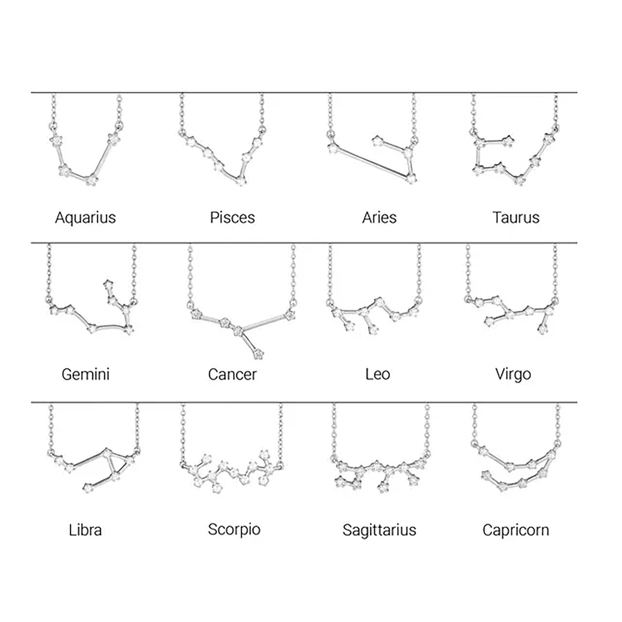 Virgo Prong-Set Constellation Necklace