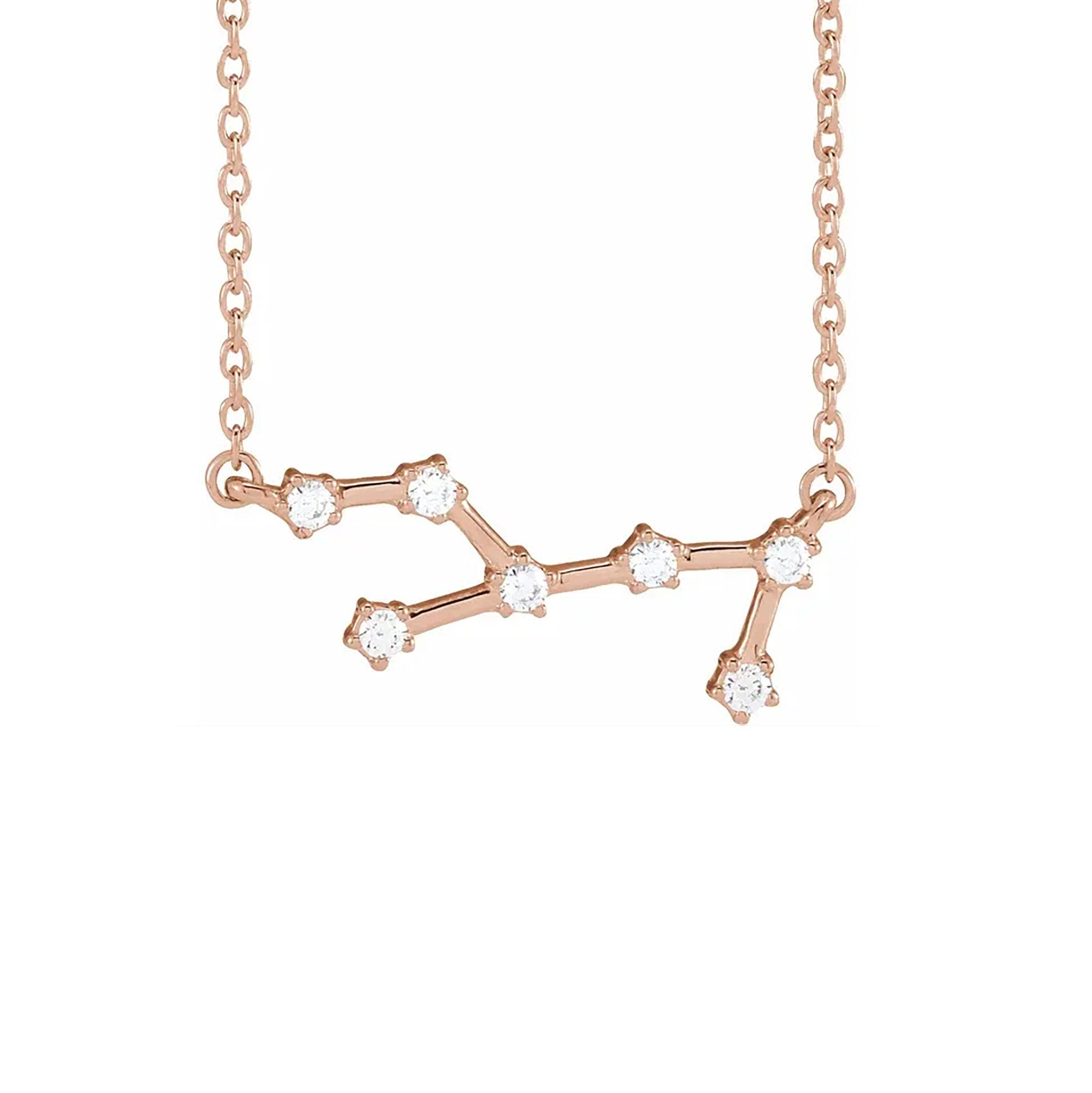 Virgo Prong-Set Constellation Necklace