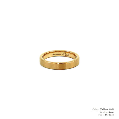 Classic Tungsten Band Ring in Matte Gold (Complimentary Engraving)