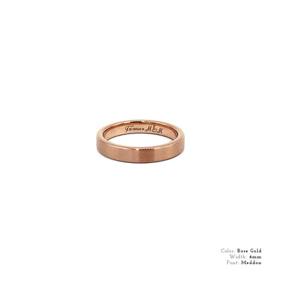 Classic Tungsten Band Ring in Matte Rose Gold (Complimentary Engraving)