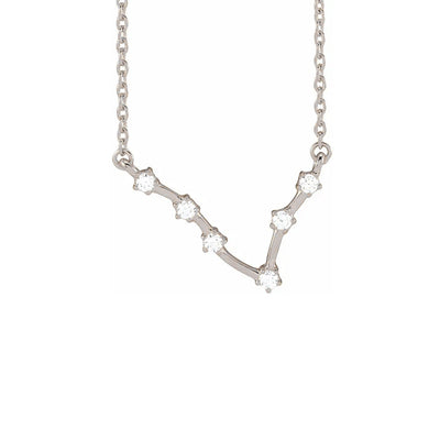 Pisces Prong-Set Constellation Necklace