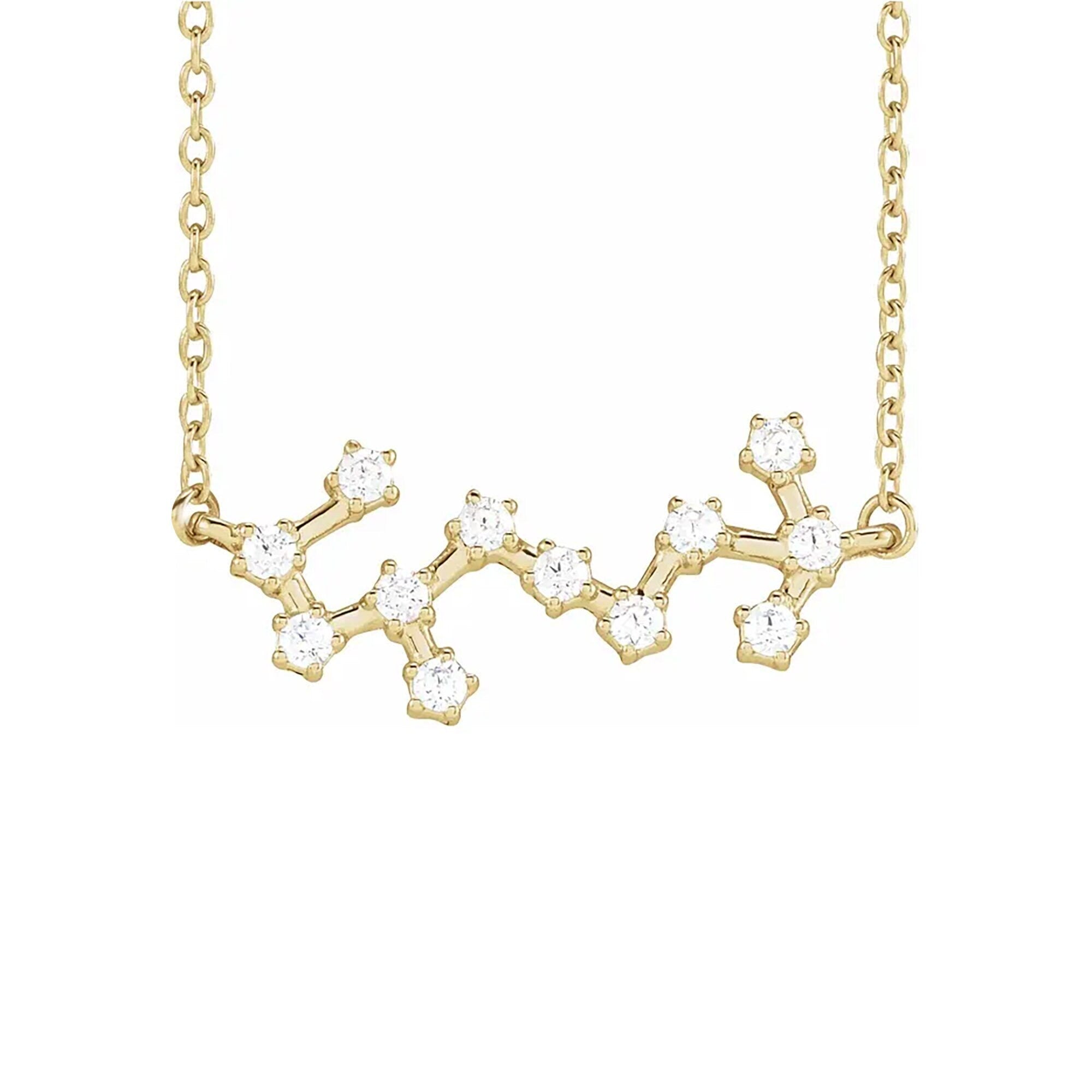 Scorpio Prong-Set Constellation Necklace