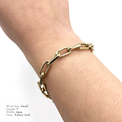 LINKAGE II • Medium Open Link Chain Bracelet • Semi-Hollow, Lightweight Links