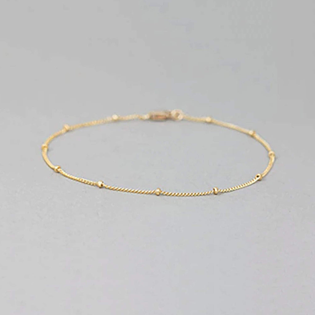 Satellite Chain Anklet/Bracelet in 14K Solid Gold