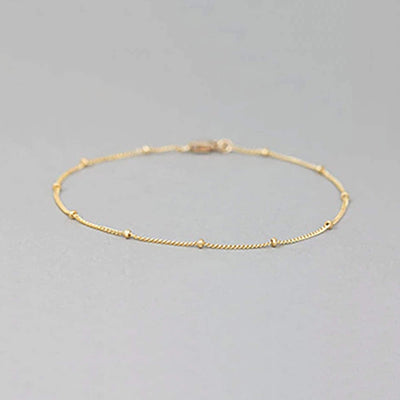 Satellite Chain Anklet/Bracelet in 14K Solid Gold