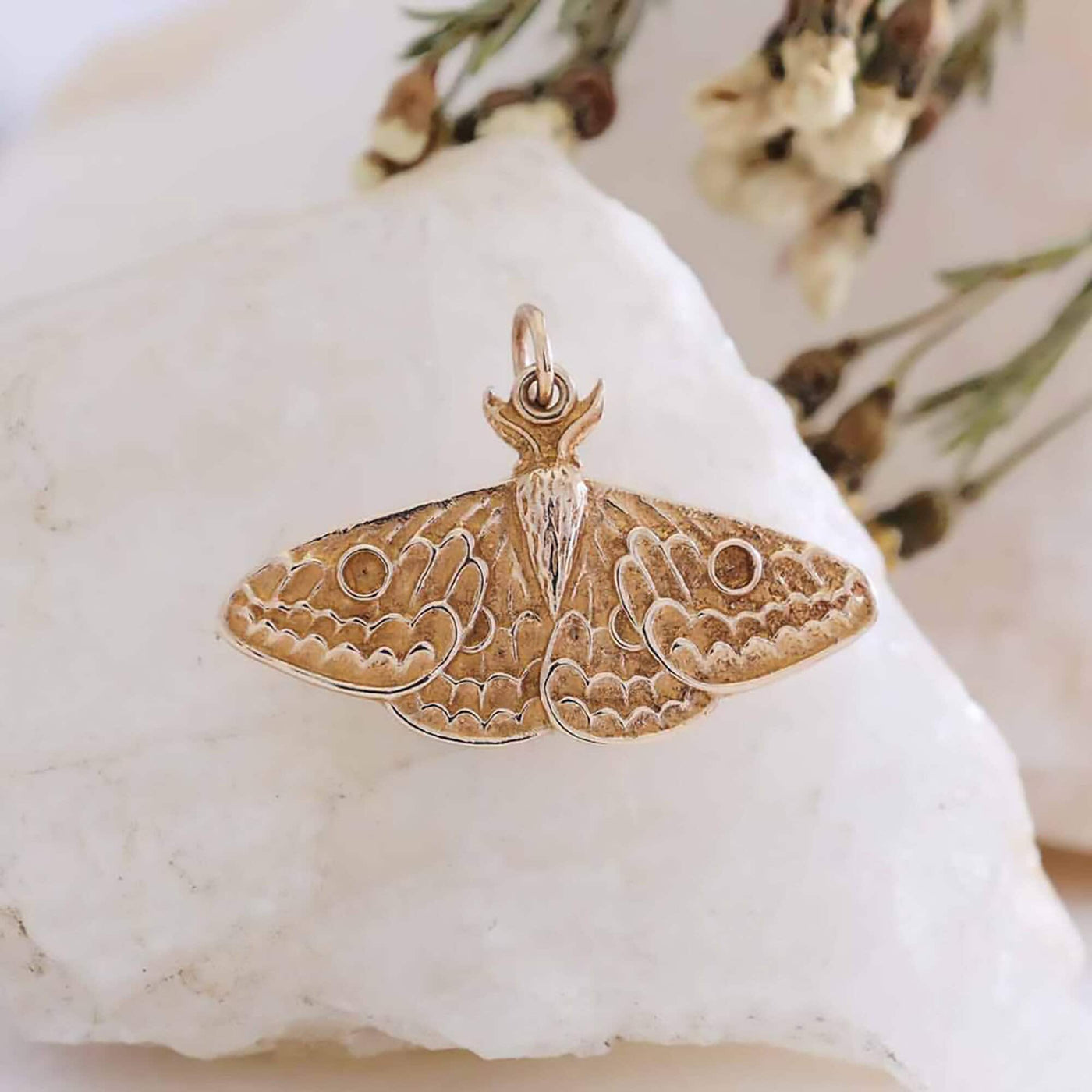 SILKWING I • Textured Moth Charm