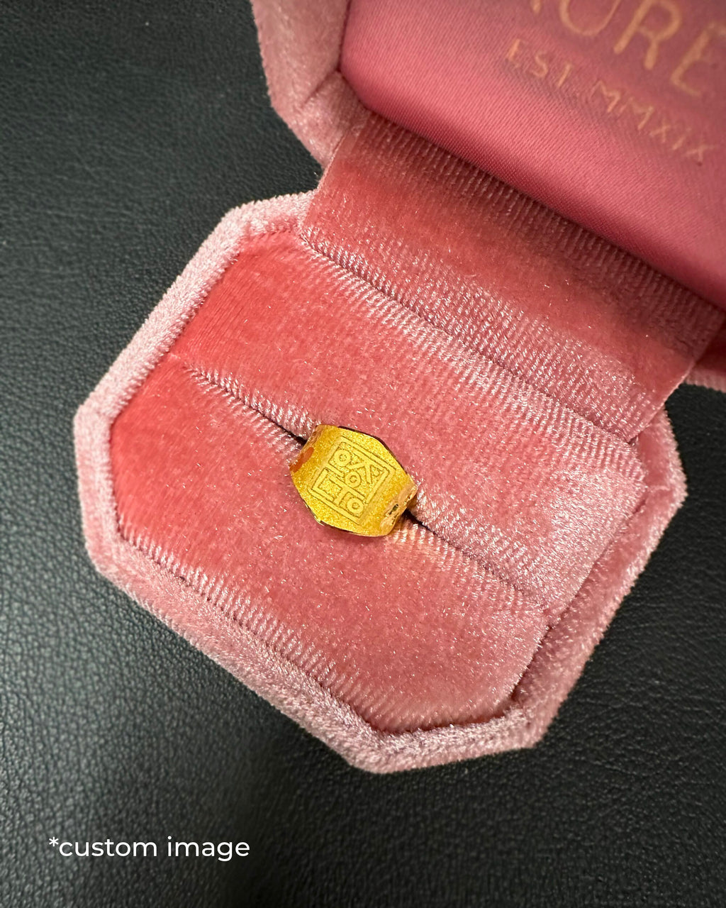 Engravable Wrap Ring in 24K Solid Gold (돌 반지)