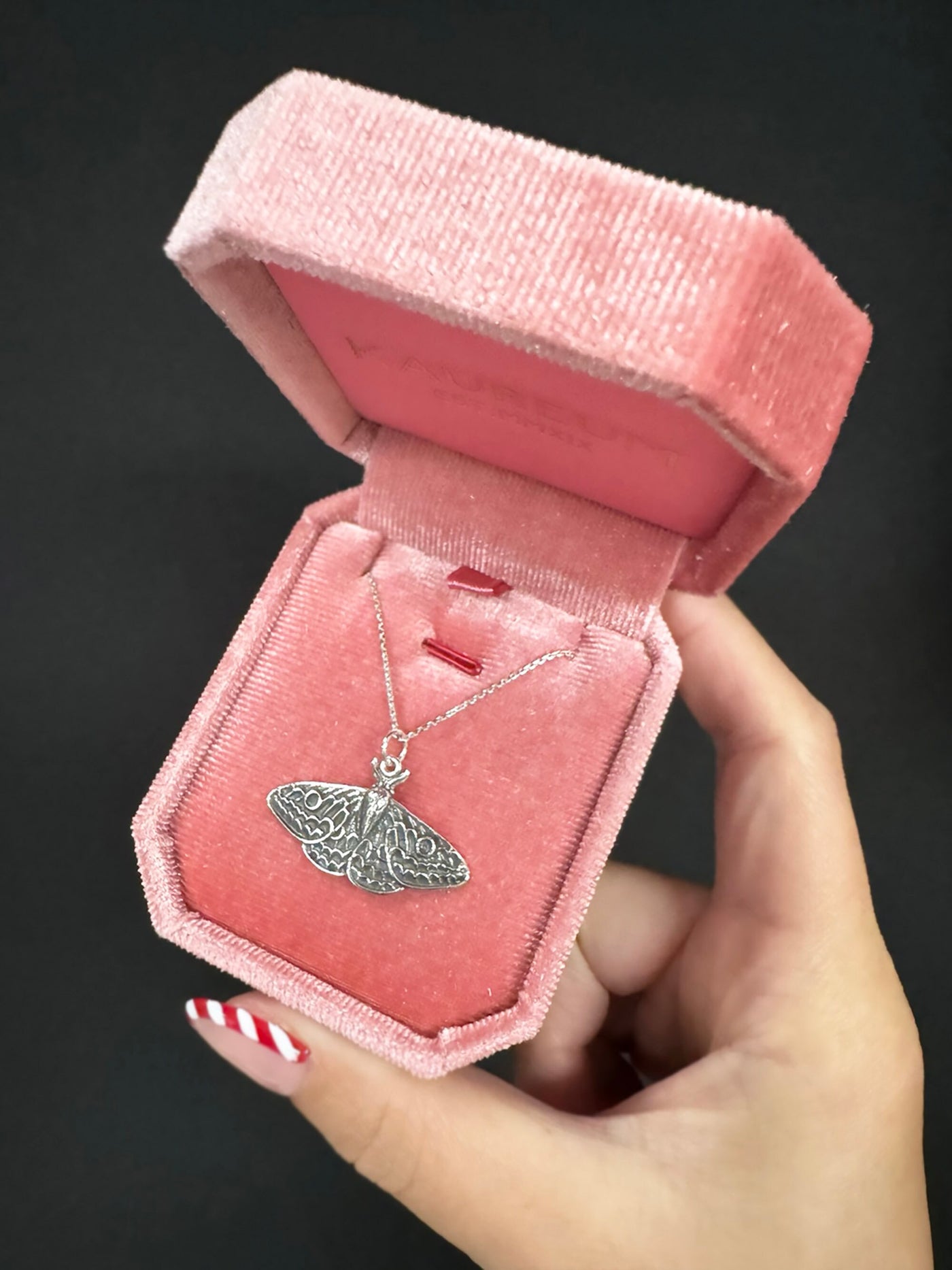 SILKWING I • Textured Moth Charm