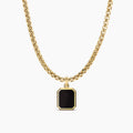 OCT x NOIR • Emerald-Cut Black Onyx Amulet/Talisman (Large) • Symbolic Jewelry