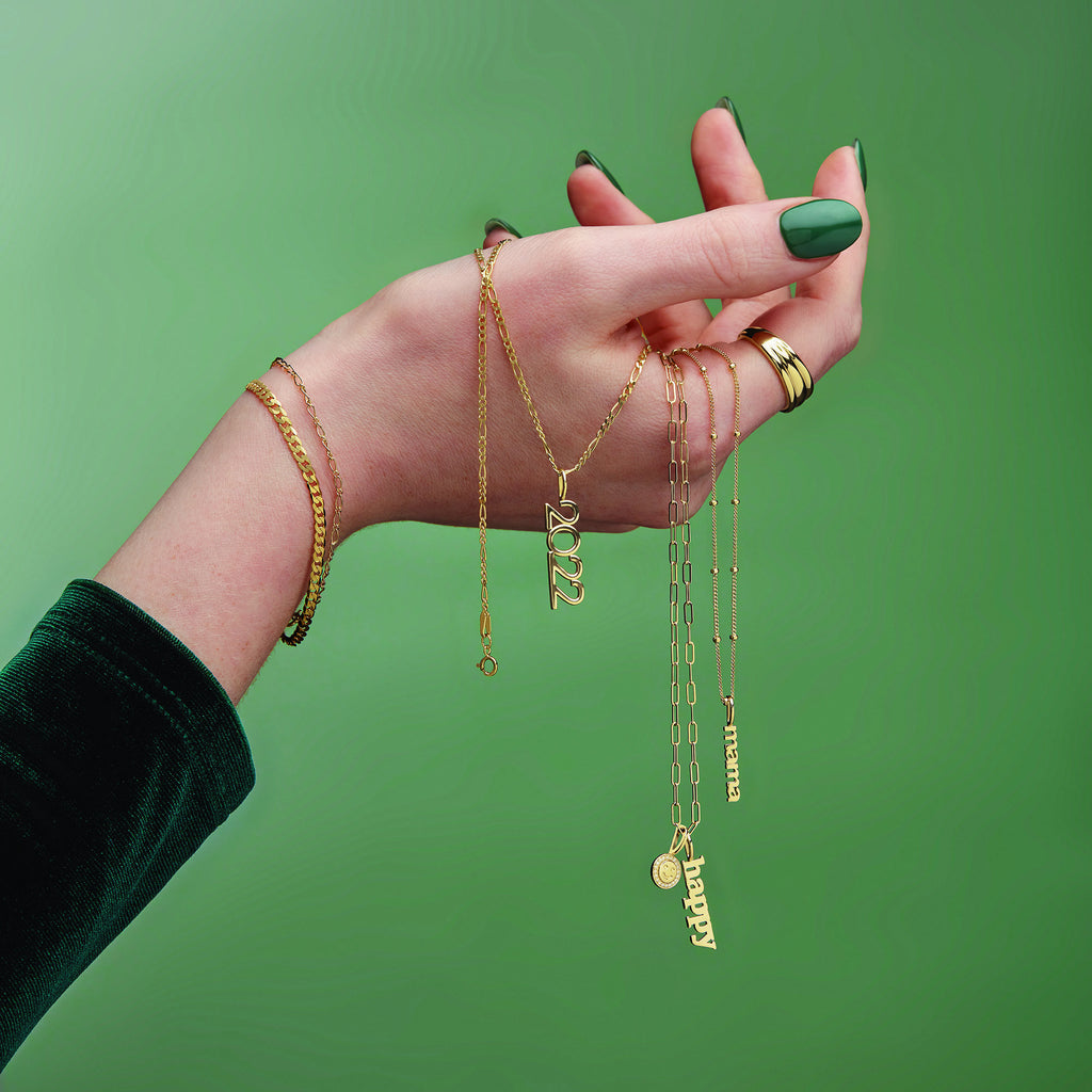 Satellite Chain Necklace in 14K Solid Gold