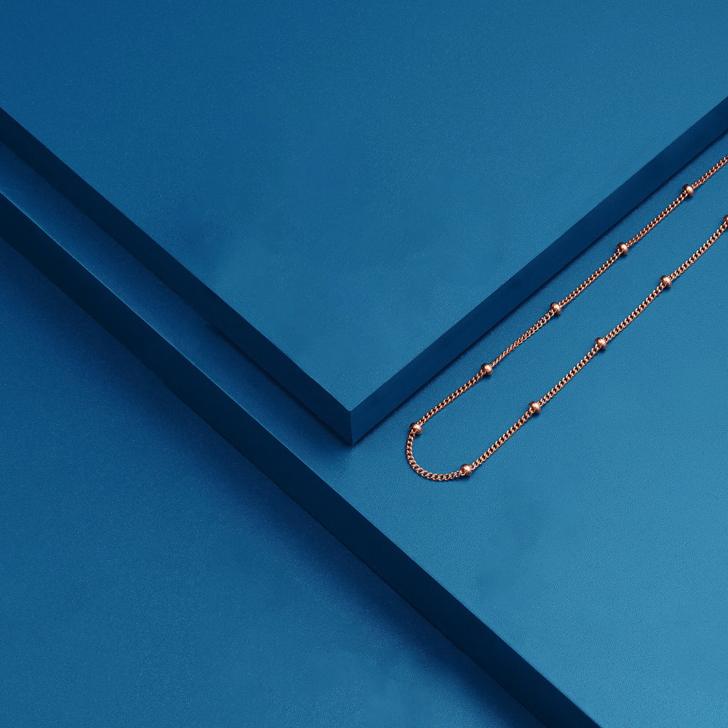 Satellite Chain Necklace in 14K Solid Gold