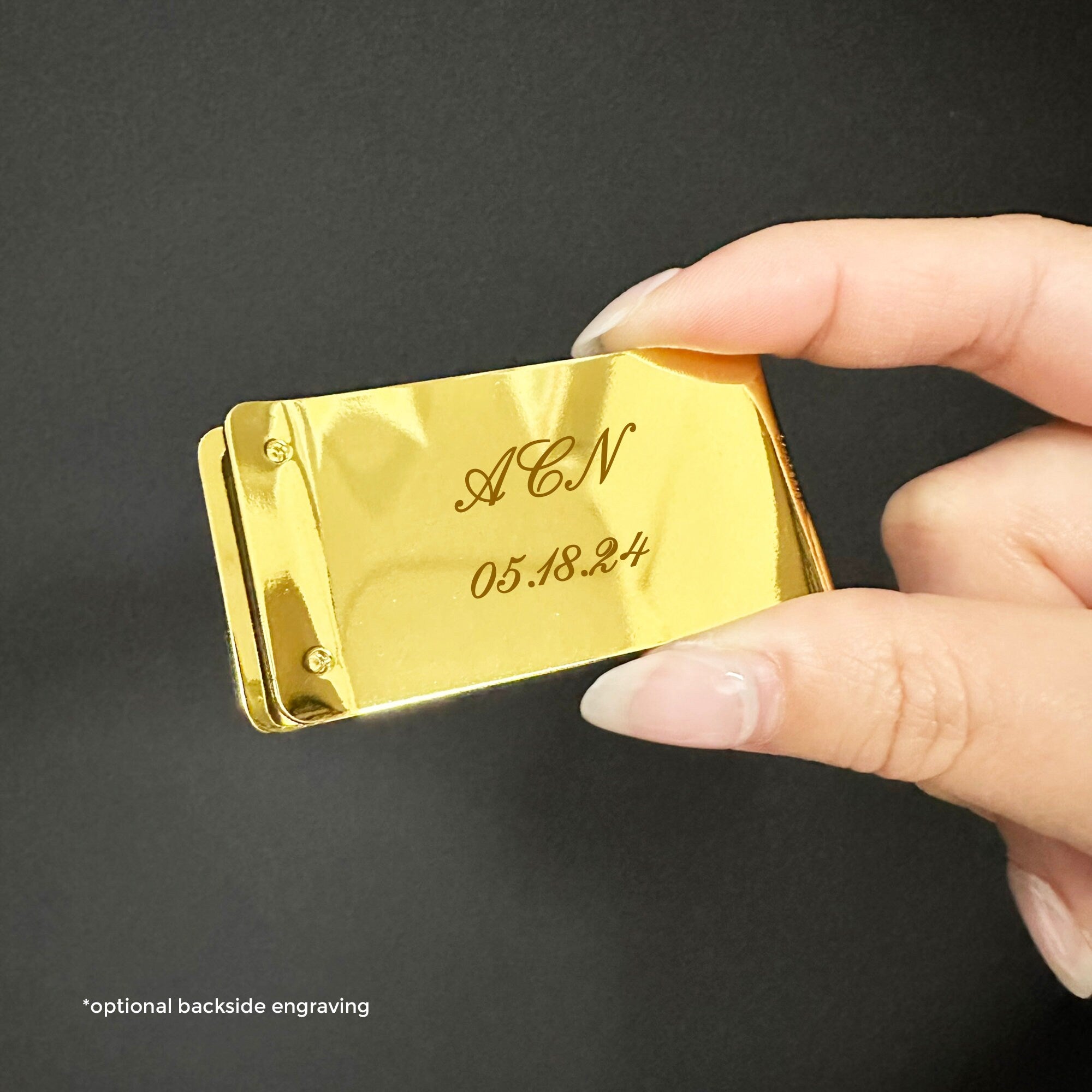 Wide Plain Engravable Money Clip (Complimentary Engraving)