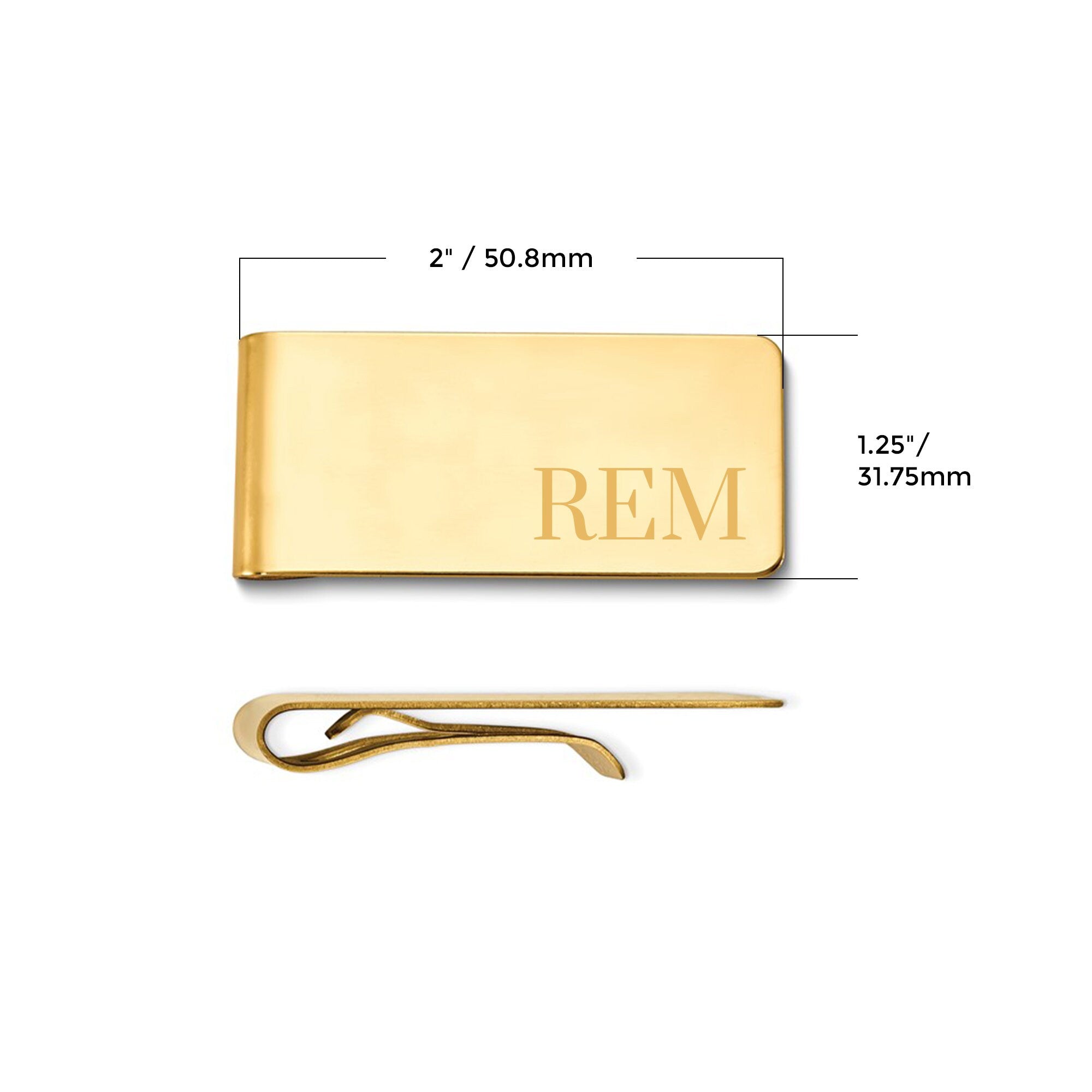 Wide Plain Engravable Money Clip (Complimentary Engraving)