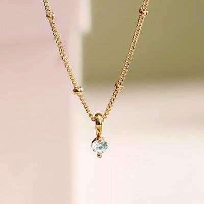 CELESTE Satellite Chain & Diamond Dangle Set