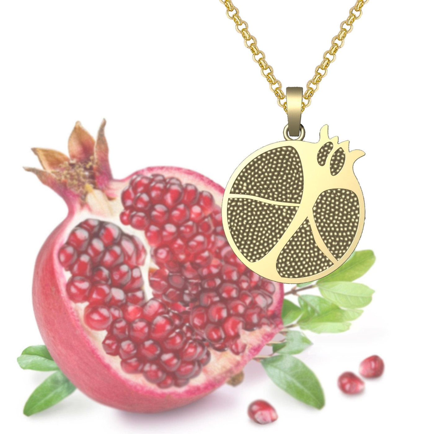 Open Pomegranate Charm