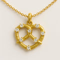 Diamond "Salted" Pretzel Charm, Whimsical Pretzel Twist Charm: Dainty Gold or Silver Food-Inspired Jewelry for Everyday Wear