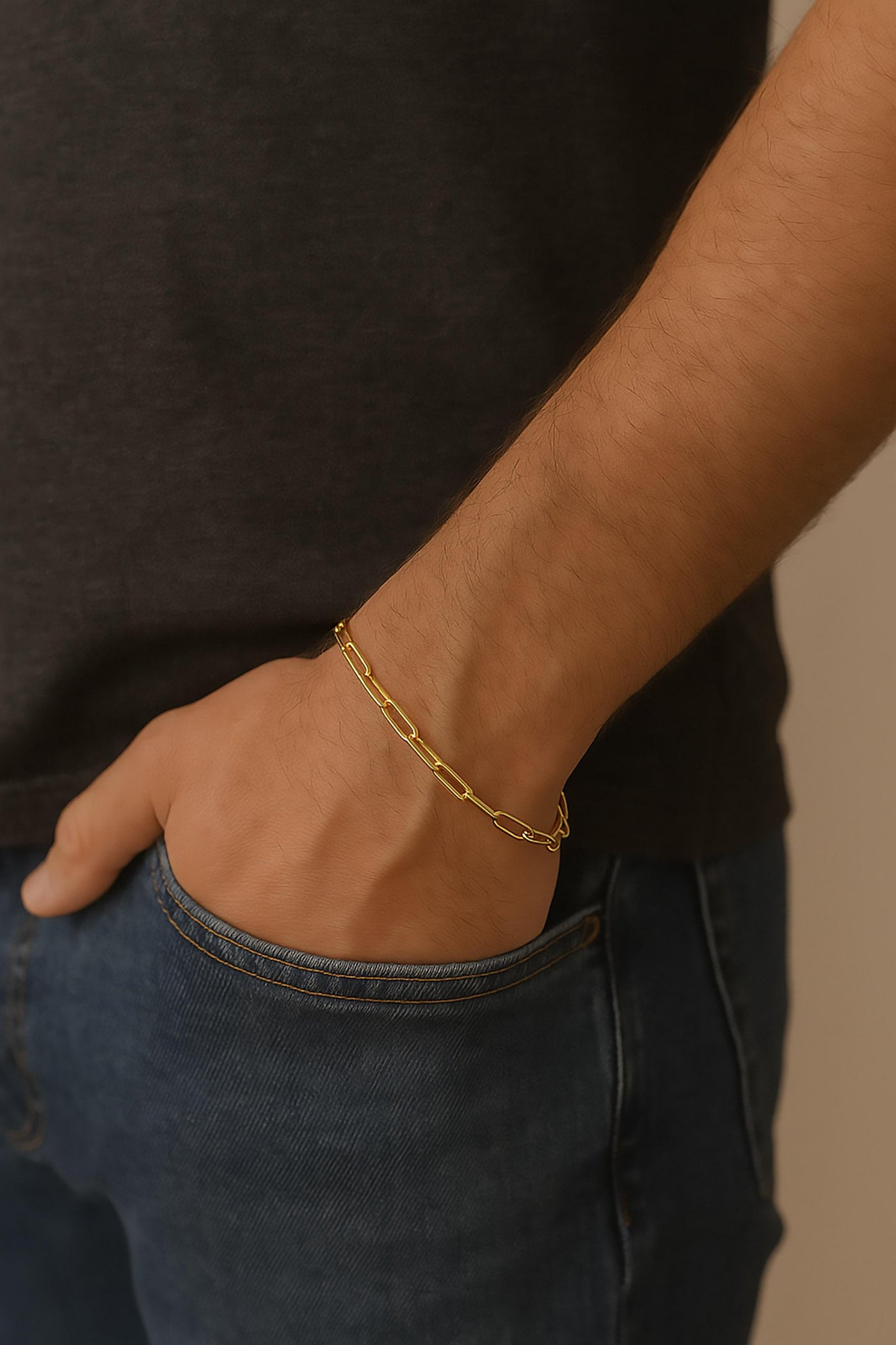 2.4mm ⟡ 18K Solid Gold Paperclip Chain Bracelet, Anklet, Choker or Necklace