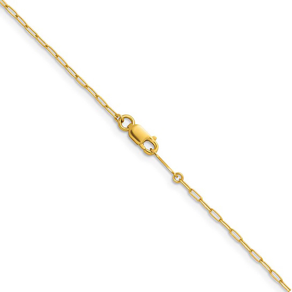1.4mm ⟡ Solid Gold Paperclip Chain Bracelet, Anklet, Choker or Necklace
