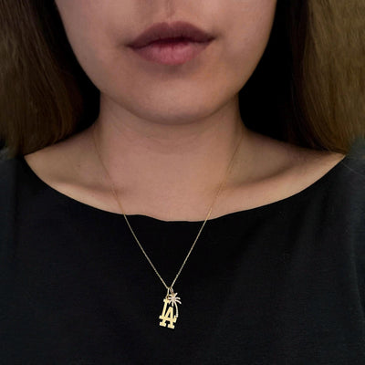 Medium LA & Palm Tree Necklace