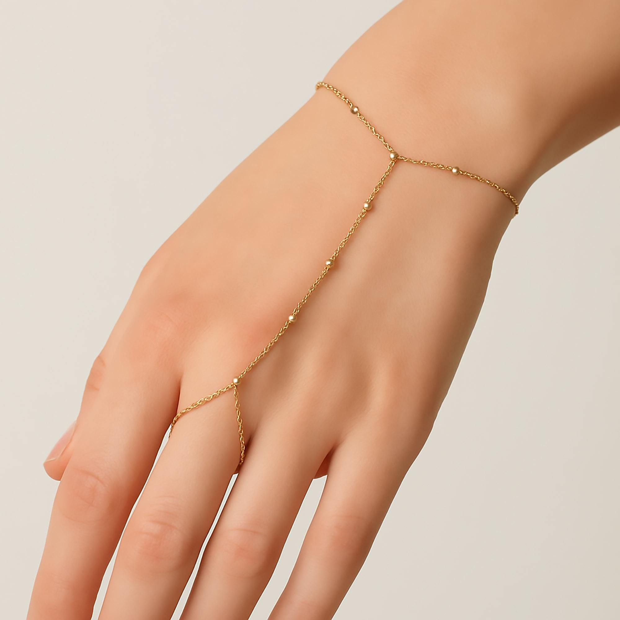 Satellite Hand Chain Bracelet