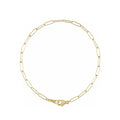 2.4mm ⟡ 18K Solid Gold Paperclip Chain Bracelet, Anklet, Choker or Necklace