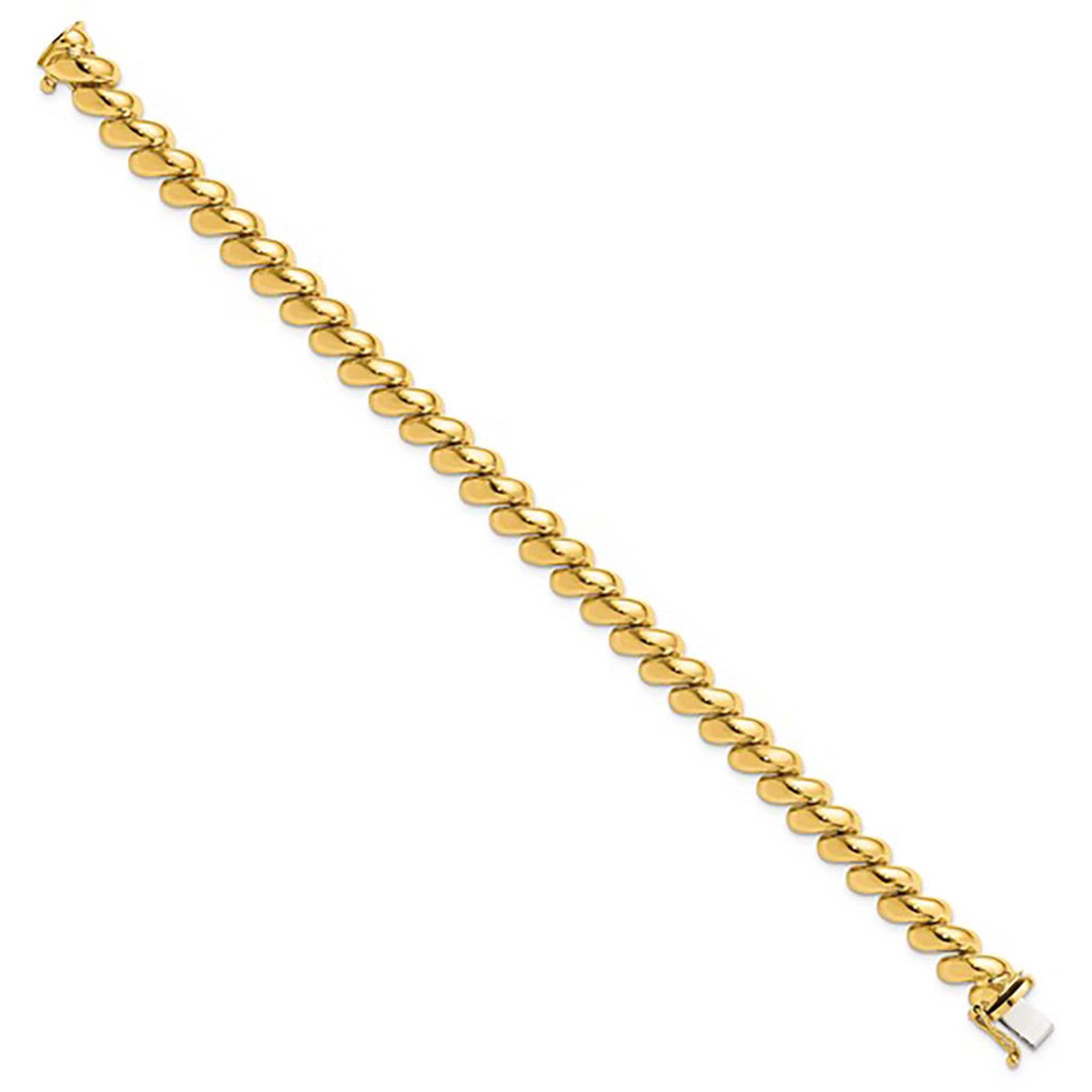 8mm SCRUNCHIE Bracelet ⟡ Elegant 8mm San Marco Scrunchie Chain Bracelet - Twisted Gold Jewelry for Women/Men