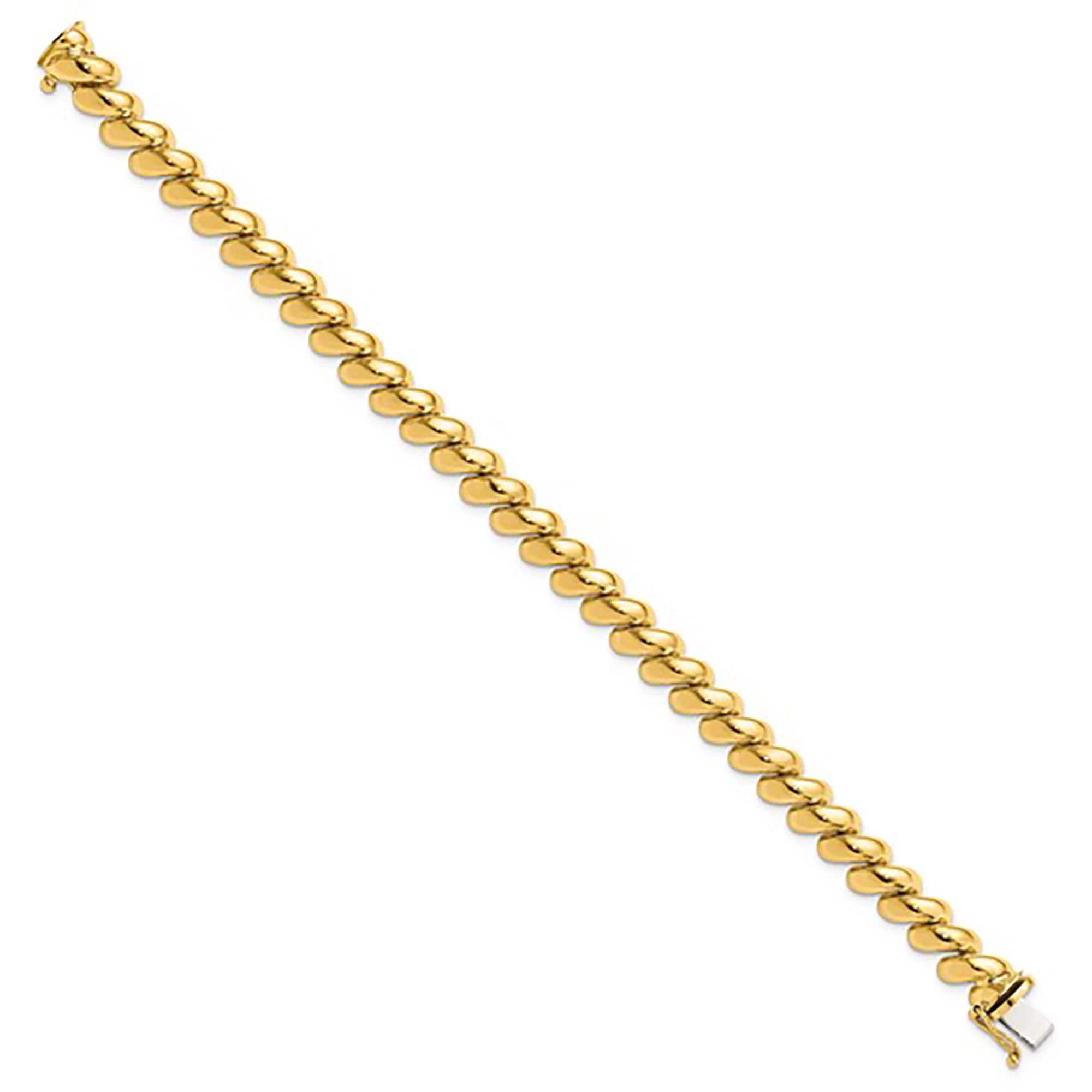 8mm SCRUNCHIE Bracelet ⟡ Elegant 8mm San Marco Scrunchie Chain Bracelet - Twisted Gold Jewelry for Women/Men
